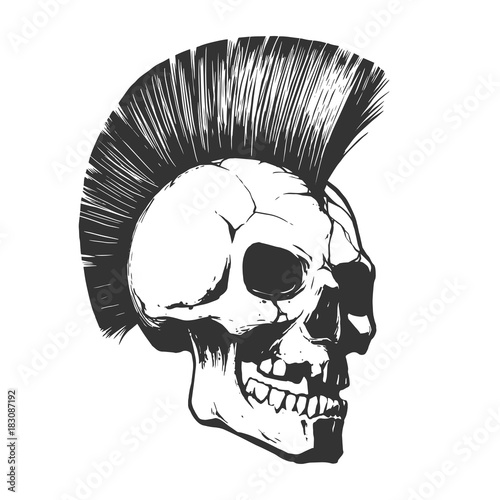 Punk skull illustration