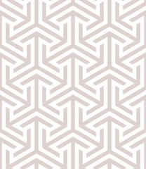 Wall Mural - Vector seamless texture. Modern geometric background. Monochrome repeating pattern with hexagonal tiles.