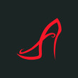 Abstract high heel shoe symbol, icon. Used for logo