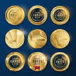 vector Luxury premium badges design.Set of retro vintage badges and labels.gold medal.