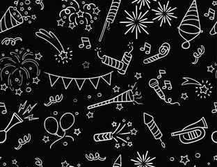 Wall Mural - Handdrawn Party & Celebration Pattern