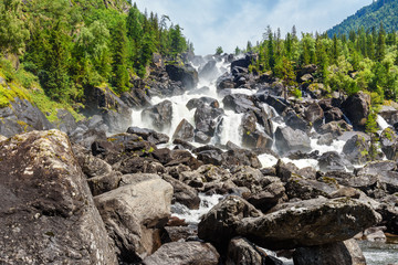 Wall Mural - Waterfall Uchar. Altai Republic. Russia