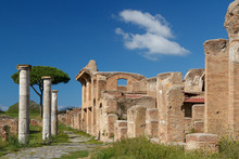 Ruins Of The Ancient Roman Town Ostia Antica, Italy