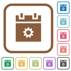 Canvas Print - Schedule settings simple icons