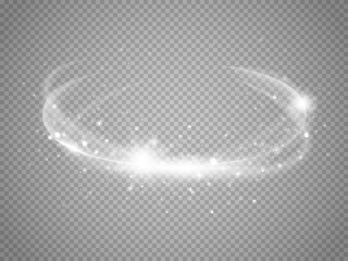 Aufkleber - White light effect. magic circle glow. Vector