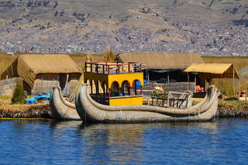 Poster - Tradizionale imbarcazione Uros lago titicaca