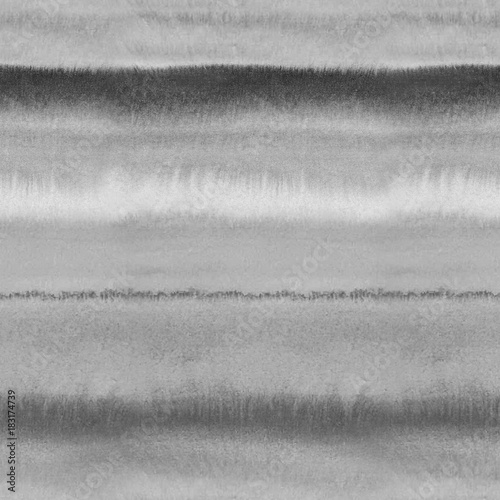 Cotton fabric Black and white monochrome wet watercolor background. Seamless pattern with art grey color blurred repeat straight stripes texture. Hand painting brush strokes abstract pattern.