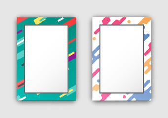 Wall Mural - Photo Frames Set with Color Border Abstract Figure