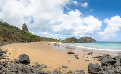 Sticker - Praia do Meio Beach with Morro do Pico on background - Fernando de Noronha, Pernambuco, Brazil