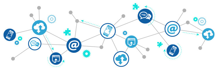 Digitalisation and mobile communication concept