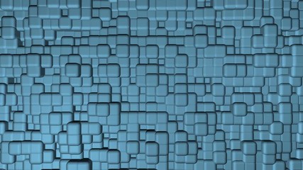 Poster - Earth pulsation from cubes. Rotation. Blinking. cinematic background. moving cubes.