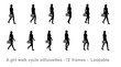 © AryanRaj - Business girl walk cycle animation sprite sheet,  Women walk cycle, Animation Frames