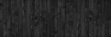 Wood Black Table Background. Dark Top Texture Blank For Design