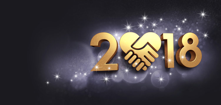 Happy New Year 2018 Greeting card for sharing