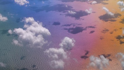Wall Mural - colorful cloud and sea from above