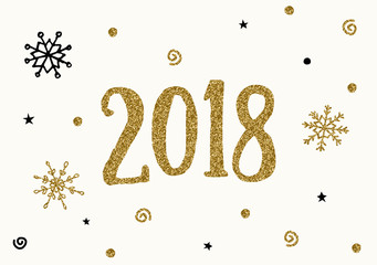 Poster - 2018 greeting card template
