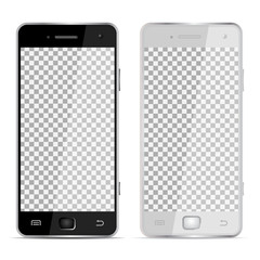 Poster - Two phones - realistic device - vector illustration