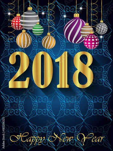2018 Happy New Year background. - Buy this stock vector and explore