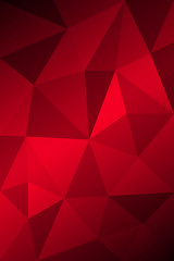 Wall Mural - Dark Red Low poly crystal background. Polygon design pattern. Vector eps 10.