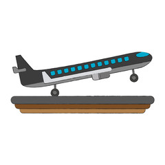 Sticker - Airplane jet isolated icon vector illustration graphic design