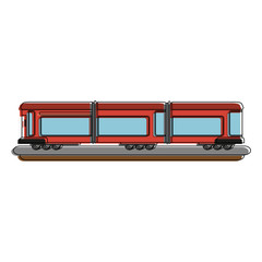 Sticker - train carriage isolated icon vector illustration graphic design