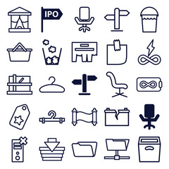 Canvas Print - Set of 25 empty outline icons