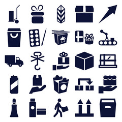 Sticker - Set of 25 package filled icons