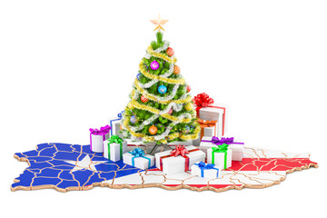Poster - christmas and new year holidays in puerto rico concept. 3d rendering