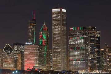 Fototapete - Chicago Christmas Lights