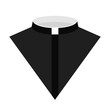 Catholic priest dress icon vector illustration