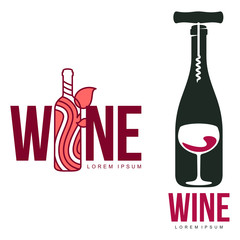 Wall Mural - Wine logo templates