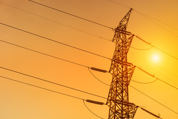 Wall Mural - high voltage post or high voltage tower