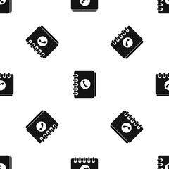 Poster - Address book pattern seamless black