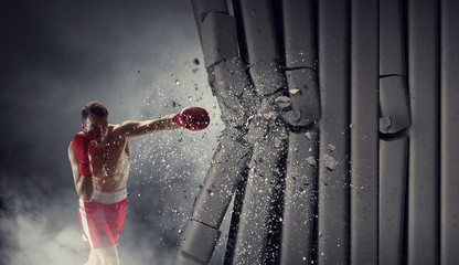 Poster - Strong enough to challenge it. Mixed media