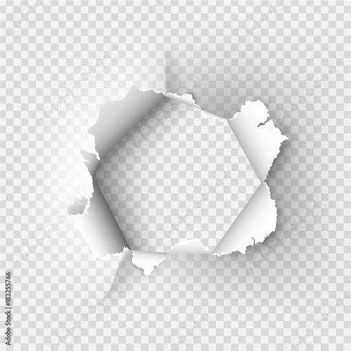 Cuadros en Lienzo ragged Hole torn in ripped paper