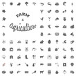 Agriculture and Farm Vector Icons Set