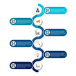 © EmBaSy - Template Timeline Infographic colored horizontal numbered for six position can be used for workflow, banner, diagram, web design, area chart