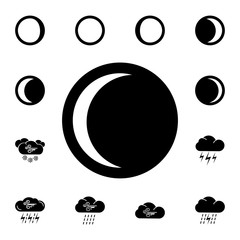 Poster - crescent moon icon. Set of weather sign icons. Web Icons Premium quality graphic design. Signs, outline symbols collection, simple icons for websites, web design, mobile app