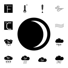 Poster - waxing crescent moon icon. set of weather sign icons. web icons premium quality graphic design. sign
