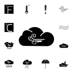 Poster - cloudy and the wind icon. Set of weather sign icons. Web Icons Premium quality graphic design. Signs, outline symbols collection, simple icons for websites, web design, mobile app