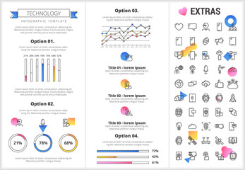 Canvas Print - Mobility infographic template, elements and icons. Infograph includes customizable graphs, four options, line icon set with mobile technology, smartphone app, cloud computing, network connection etc.