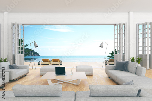 3d Rendering Illustration Of Interior Living Room And