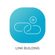 link building vector thin line icon