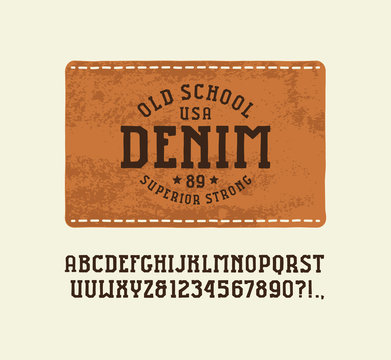 Serif font in the style of handmade graphics