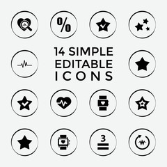 Poster - Set of 14 rate filled icons