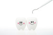 © Phawat - Teeth smile toy emotion with dental plaque tool with clipping path,Dental care Concept