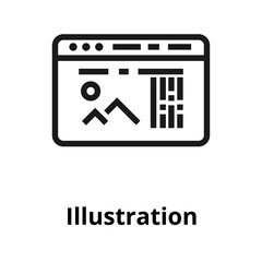 Fototapete - Illustration thin line icon