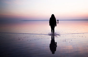 Canvas Print - sunset and photo shoot in salt lake