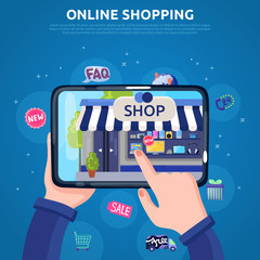 Wall Mural - online shopping poster