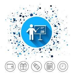 Poster - presentation billboard sign icon. diagram symbol.